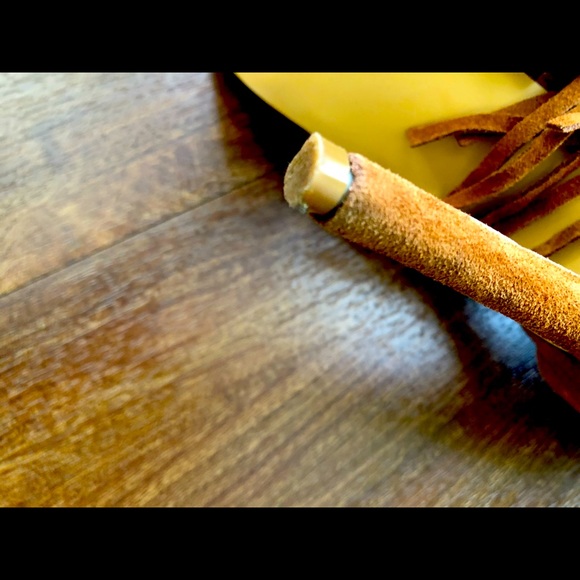 Steve Madden Suede fringe heels, Cognac color - Picture 4 of 6